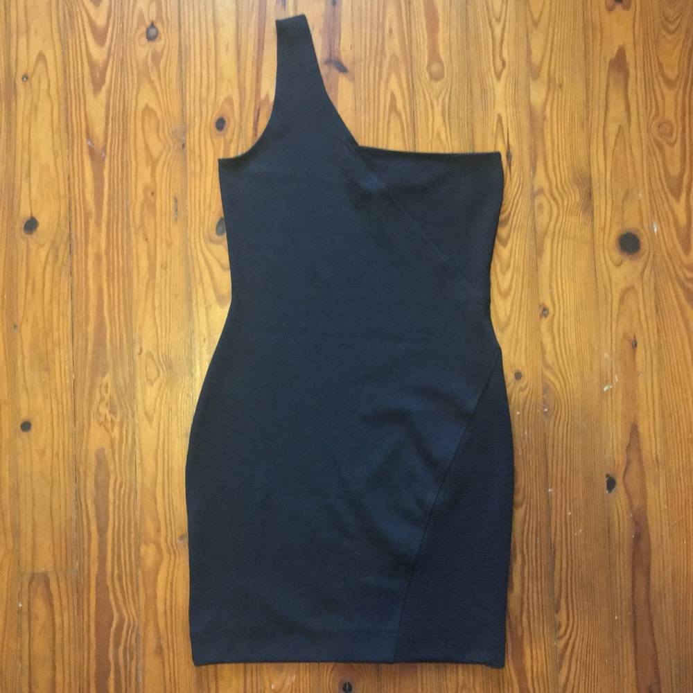 French Connection one shoulder black dress size 10